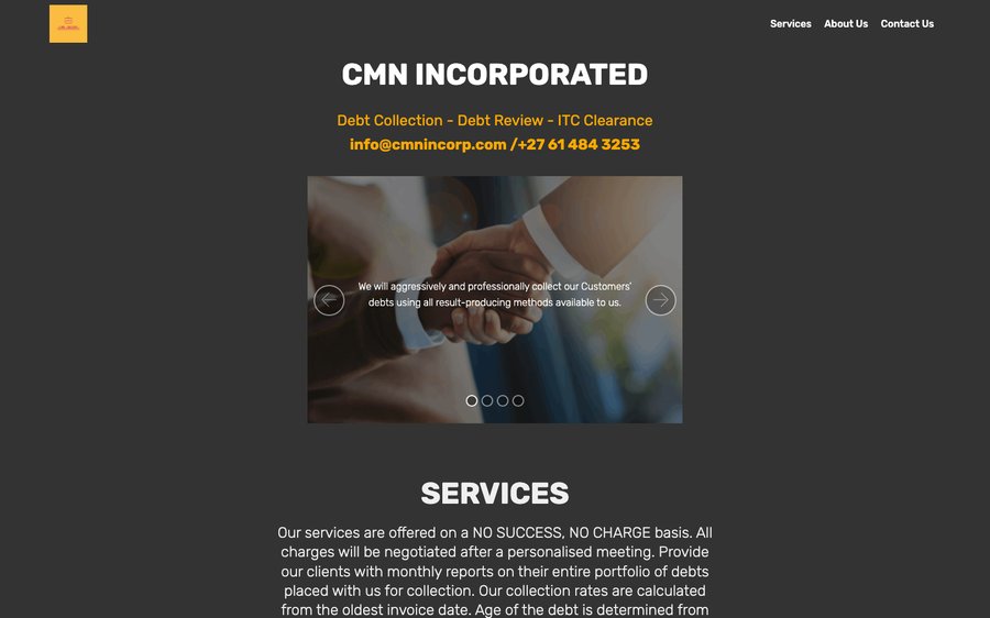 Screenshot of cmnincorp.com